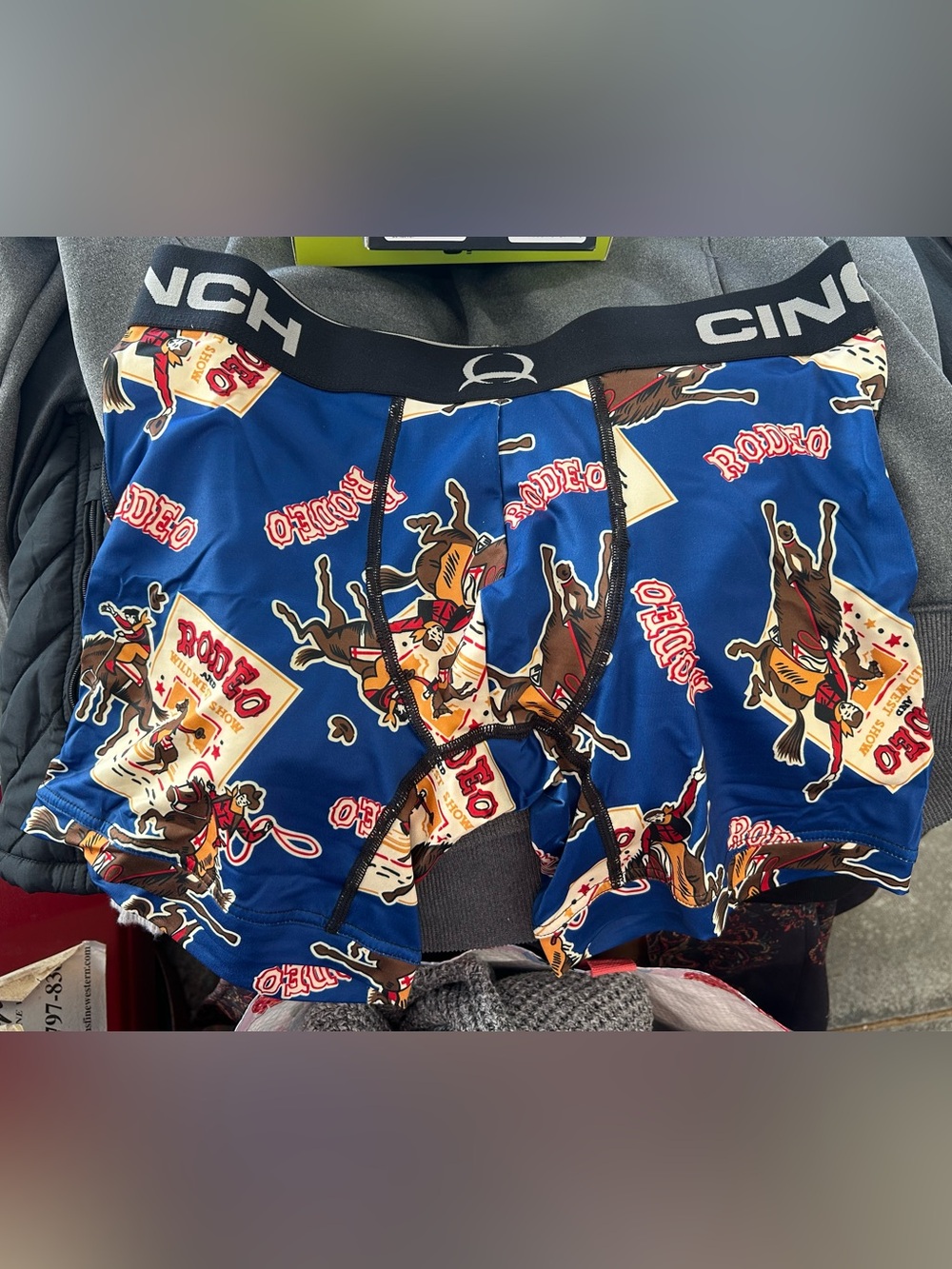 Cinch Blue Rodeo Boxer Briefs size Small